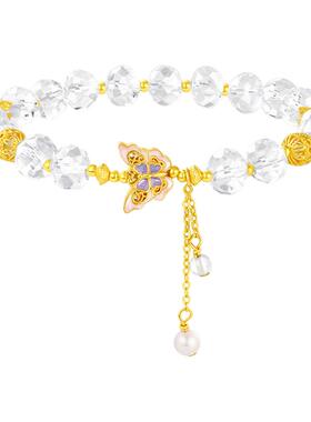 【生日礼物】周大生珍珠蝴蝶手链