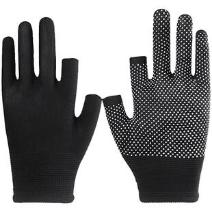 钓鱼手套耐脏保暖露两指不粘饵料春夏秋冬男女专用挂蚯蚓尼龙防滑