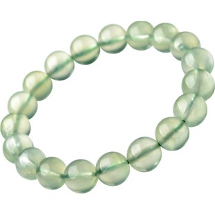 葡萄石手串女男东海水晶玛瑙玉髓翡翠宝玉石散珠子冰种荧光绿手链