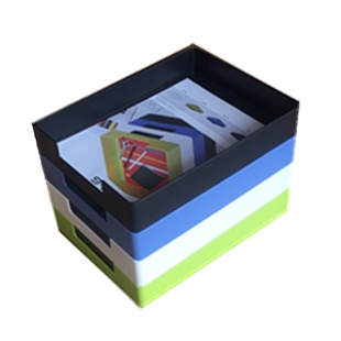 日式创意方形a4纸桌面收纳盒办公室整理盒文件票据用品置物架包邮