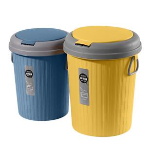 按压创意家用弹盖垃圾桶厕所卫生间客厅厨房卧室欧式有盖大号带盖