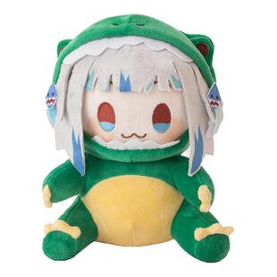 GawrGura噶呜古拉周边毛绒玩偶公仔变身恐龙棉花娃娃卡通小虾礼物
