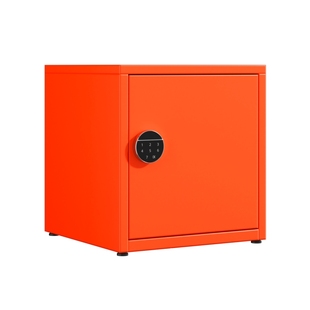 家用小型密码柜带锁储物柜桌面收纳柜手机电脑保管箱指纹锁小柜子