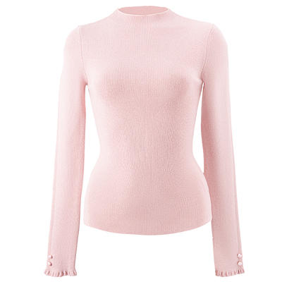 秋冬半高领显瘦针织多色打底衫