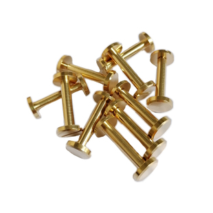 纯黄铜双平面皮带螺丝钉 纯铜平头工字钉钥匙扣铆钉腰带箱包配件