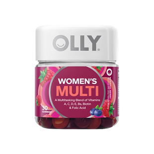 【自营】OLLY女性复合维生素软糖多维C维E生物素叶酸护发甲30粒