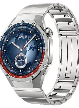 适用华为watch5手表带GT6新款watchgt5金属5pro保时捷GT4一珠不锈钢腕表带GT3/2pro运动4pro智能男士高级