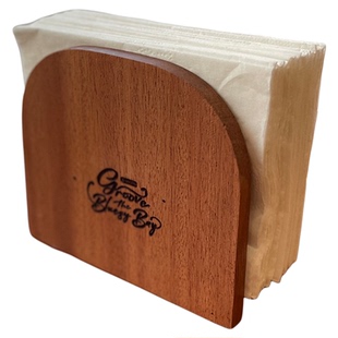 纸巾盒高级复古餐厅商用定制logo纸巾架咖啡厅酒店桌面餐巾纸架托