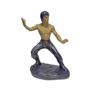 武术功夫李小龙石湾陶瓷盆景花盆落地装饰人物摆件园林园艺装饰品