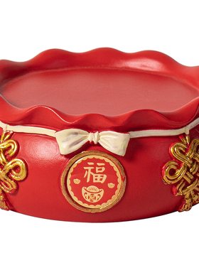 创意招财福袋底座摆件茶宠杯垫