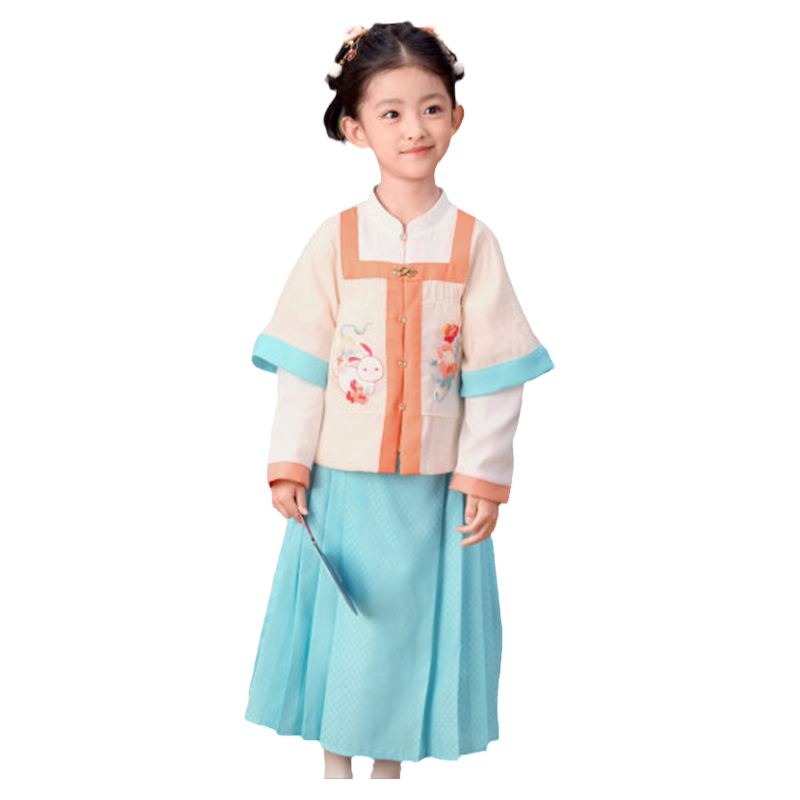 巴拉巴拉女童唐装国风汉服裙子