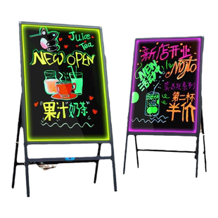 荧光板广告板摆摊展示牌led发光小黑板专用价格广告牌充电夜市地摊电子可手写板发光字招牌商用彩色液晶悬挂