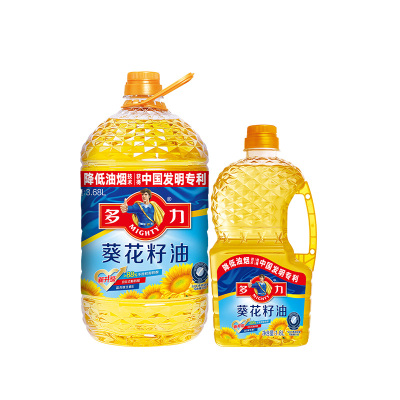 【烈燃618！】多力黄金3益葵花籽油4.5L+玉米油5L