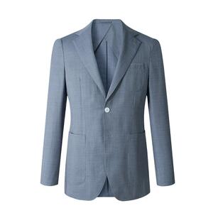 【卓雅系列】ARISTON进口羊毛面料休闲蓝色无结构西服男春秋款