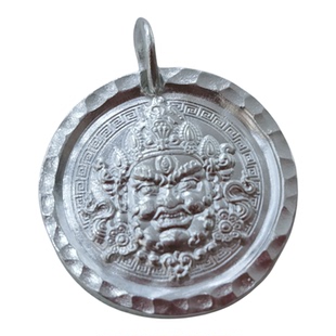 永记银铺足银999黄财神吊坠实心手工定制纯银吊坠情侣款生日礼物