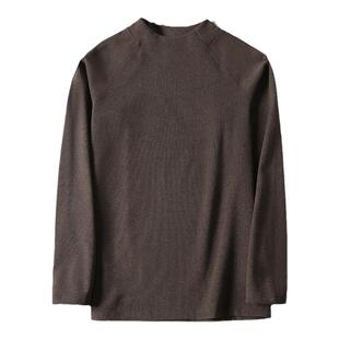 高弹无拘束!拉毛内里! 外贸男装秋冬保暖锁温磨毛纯色打底衫T恤