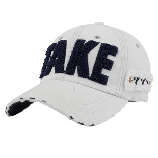 帽子女2026新款时尚洋气水洗牛仔棒球帽男潮牌设计感女小众鸭舌帽