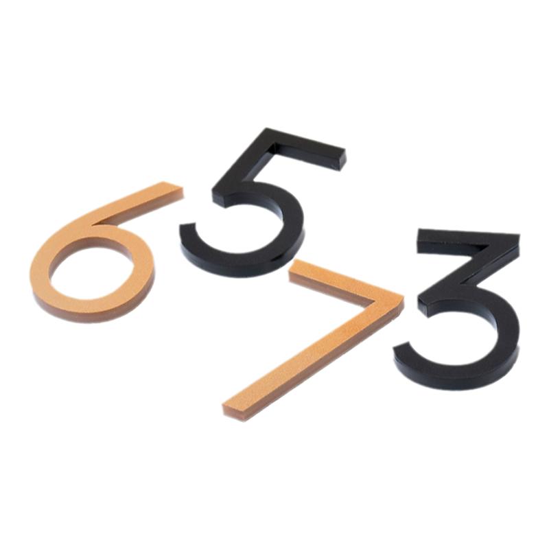 3D立体字定制号码牌数字亚克力高档金色数字英文字母创意酒店宾馆公寓房间编号数字宿舍出租房门牌号贴字墙贴