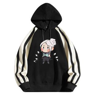 无畏契约瓦罗兰JETT游戏周边重磅插肩连帽卫衣男女秋冬二次元衣服