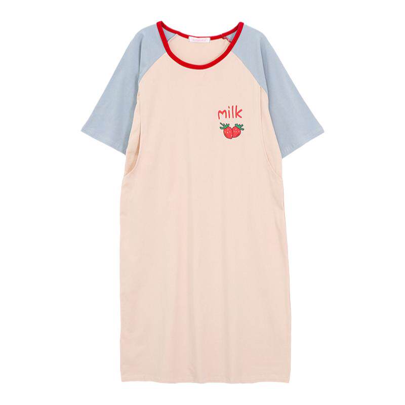 待产裙纯棉哺乳睡裙孕妇连衣裙