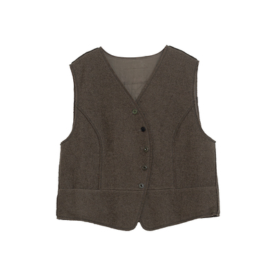 忘城单排扣文艺复古马甲