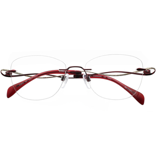 Charmant夏蒙眼镜架线钛无框气质款纯钛超轻眼镜框女近视可配2913