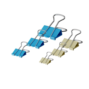 长尾夹燕尾夹办公用品彩色金属票据专用夹小号文具大号资料夹子分类长尾票夹收纳食品照片创意试卷强力铁夹