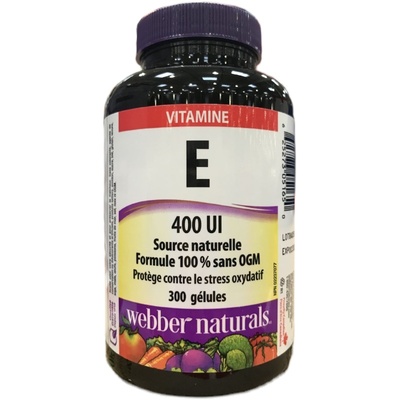 2瓶减10元加拿大直邮WEBBER韦博维生素E 400UI维他命E软胶囊300粒