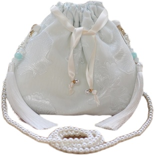 清新百搭蕾丝包古风包女斜挎过年汉服包手提包中国风包手机包荷包