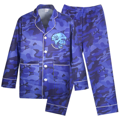 埃森费姆男金刚印花保暖绒家居服