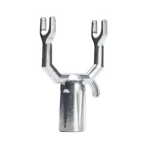 铝合金衣叉头不锈钢晾衣杆叉头替换头撑杆头金属伸缩衣杆衣叉配件