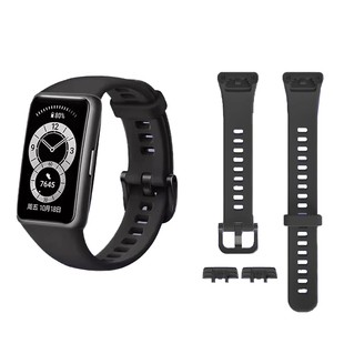 适用华为手环6表带硅胶6Pro腕带荣耀手环6 7手表带NFC版米兰尼斯金属替换带磁吸原装智能运动保护膜配件band