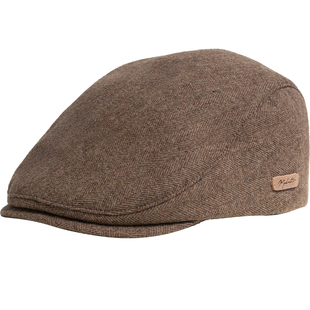 疯帽子 时尚老钱风羊毛前进帽女复古纯色休闲百搭鸭舌帽子秋冬新