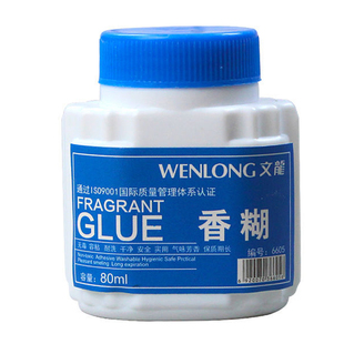 文龙对联胶10瓶装小瓶香糊80ml浆糊手工胶水粘糊小香糊贴对联贴广告手工胶水宣传单粘贴单财务春联胶粘