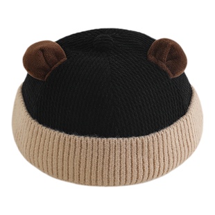 儿童帽子春秋冬季地主帽可爱小熊男女宝宝保暖瓜皮帽婴幼儿防风潮