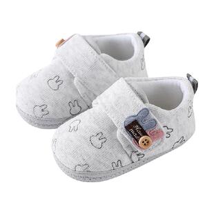 婴儿鞋0-1岁软底透气春秋幼儿步前鞋新生儿不掉秋季8个月宝宝鞋子