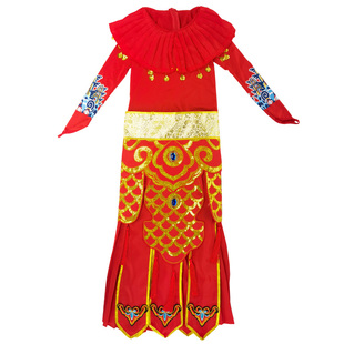 英姿儿童舞蹈演出服穆桂英挂帅花木兰刀马旦戏曲京剧豫剧表演服装