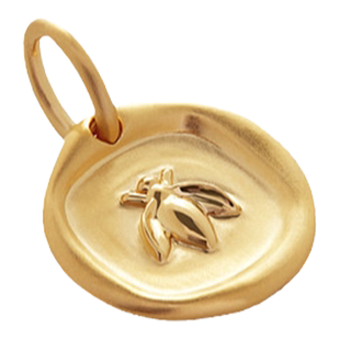 Monica Vinader莫妮卡吊坠蜜蜂圆饼吊坠项链单坠银饰吊坠时尚配饰