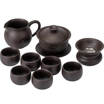 紫砂整套功夫茶具定制刻字