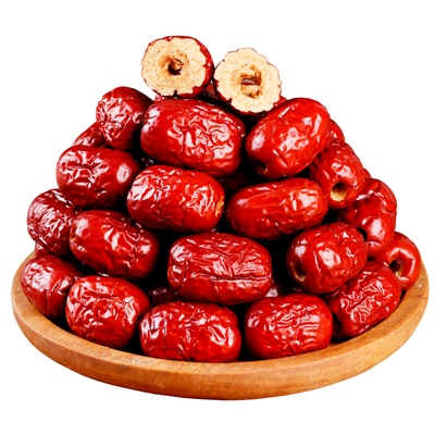 无核红枣去核整箱新疆特产特级去皮吊干枣带土灰枣商用和田大枣