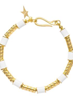 CISSY SHI【蒯仔同款】光之影系列浮雕珐琅手链高级感百搭男女