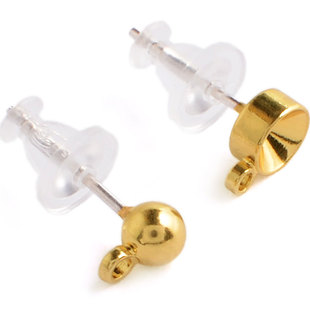 钻台吊环珠吊手工耳针材料(1对)925银耳针品质耳环耳饰手作配件