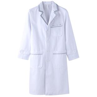 美容院美容师工作服女白大褂长袖医生服护士服女秋冬高端定制logo