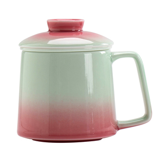 叁旬影青釉里红陶瓷泡茶杯茶水分离马克杯子女高颜值个人专用水杯