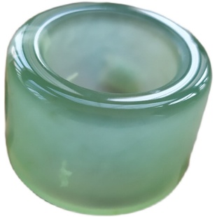 匠心独运手工雕刻高档岫玉扳指男女精品珠宝首饰