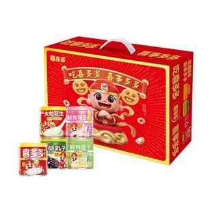 喜多多年货礼盒装水果罐头椰果王鲜炖银耳仙草丸子零食过年送礼