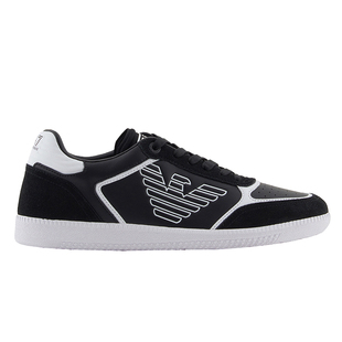 Armani/阿玛尼EA7 男士时尚鹰标真皮低帮休闲鞋 7X000405 AF19826