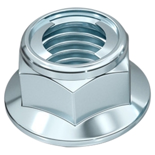 10.9级尼龙自锁紧法兰六角螺母GB6183高强度防松镀锌螺丝帽M5-M20