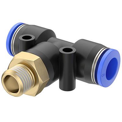 耐高压-T型带螺纹-三通气管接头