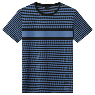 夏季丝光棉男士圆领短袖T恤冰丝半袖体恤衫2025新款高端纯棉男装